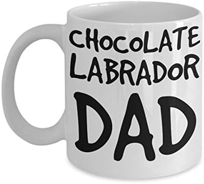 Çikolata Labrador Baba Kupa-Beyaz 11 oz Seramik Çay Kahve Fincanı-Seyahat Ve Hediyeler İçin Mükemmel