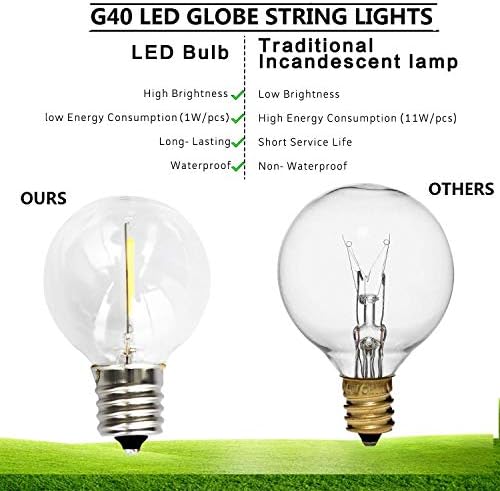 Lxcom Aydınlatma E12 LED Küre Filament Ampul Dim Vintage LED Edison Ampuller 1 W Küre Ampuller 10 Watt Eşdeğer G40