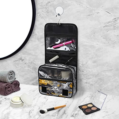 Coll Baketball Taşınabilir Seyahat makyaj çantası, Graffiti Dopp Kiti kozmetik düzenleyici Makyaj Çantası Duş Tıraş