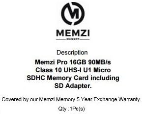 MEMZİ PRO 16 GB Sınıf 10 90 MB/s Micro SDHC Hafıza Kartı SD Adaptörü ile Sony Xperia C veya X Serisi Cep Telefonları