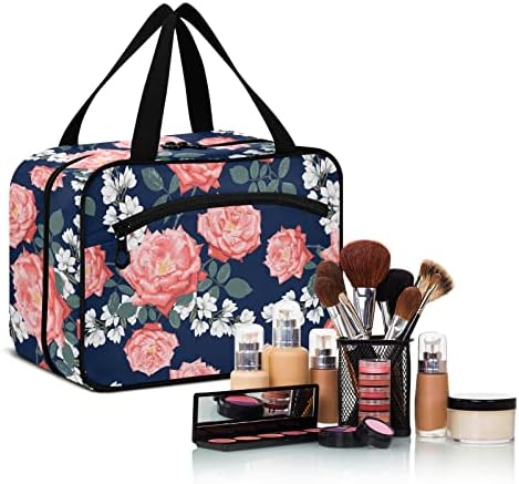 Manolya Çiçek Asılı Kozmetik Çantaları Kadınlar için Seyahat makyaj çantası Büyük Su Geçirmez Seyahat Organizatör